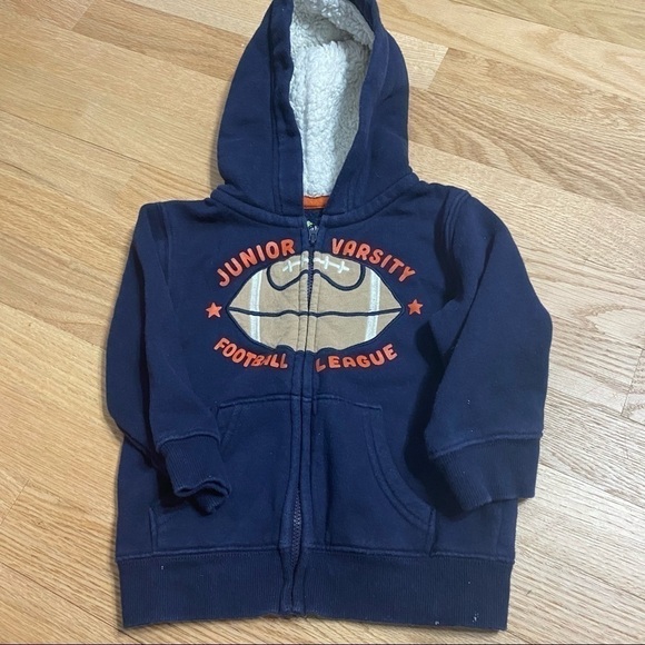 18 mos Sweatshirt Bundle Monster Mommy’s Big Guy Football Full Zip Hooded - Picture 5 of 8